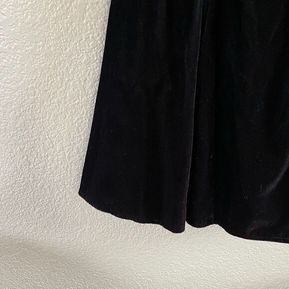 Vintage Roberta Dress 7/8 Burgundy Scallop Off Shoulder Whimsigoth Velvet 80s - Picture 5 of 9